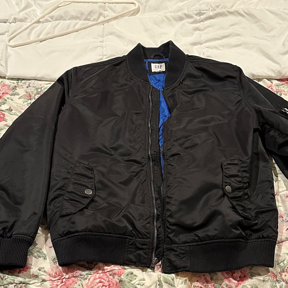 GAP Men's Classic Black Bomber Jacket
